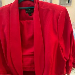 Red 2pc womens suit